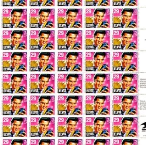 Vintage Elvis Stamps 29 cent uncut